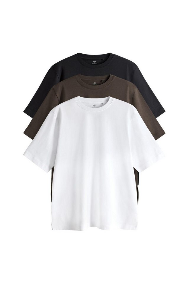 The Set T-Shirt The Set kastige Premium-T-Shirts im 3er-Pack (3-tlg) von The Set