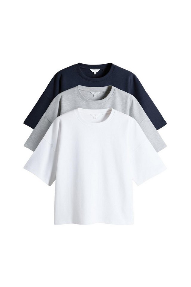 The Set T-Shirt The Set kastiges Premium-T-Shirt im 3er-Pack (3-tlg) von The Set