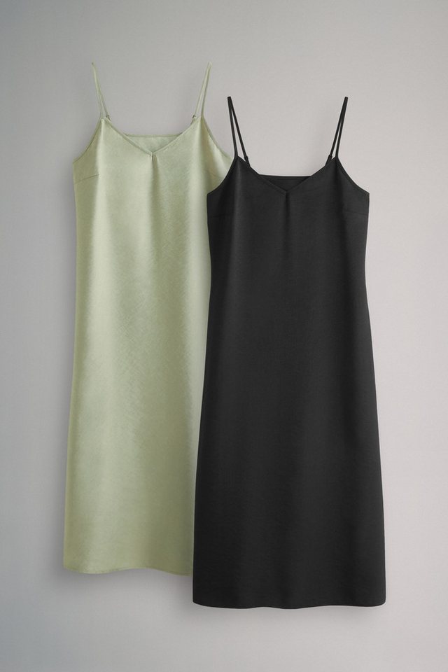 The Set Trägerkleid 2er-Pack The Set Midi-Kleider mit schmalen Trägern (2-tlg) von The Set