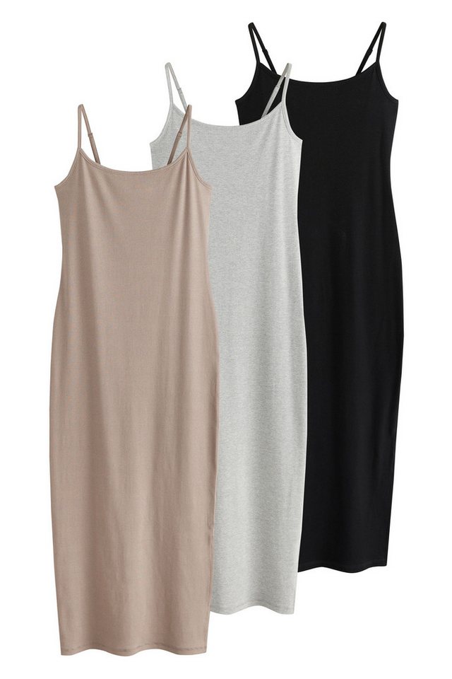 The Set Trägerkleid The Set geripptes Trägerkleid, 3er-Pack (3-tlg) von The Set