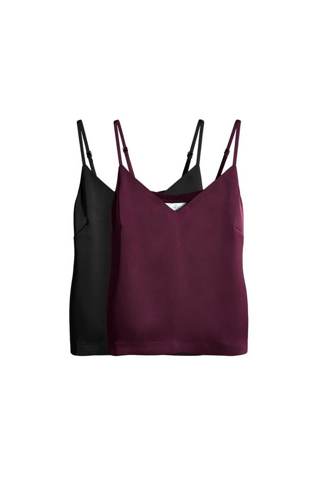 The Set Trägertop The Set Cami-Tops aus Satin, 2er-Pack (2-tlg) von The Set