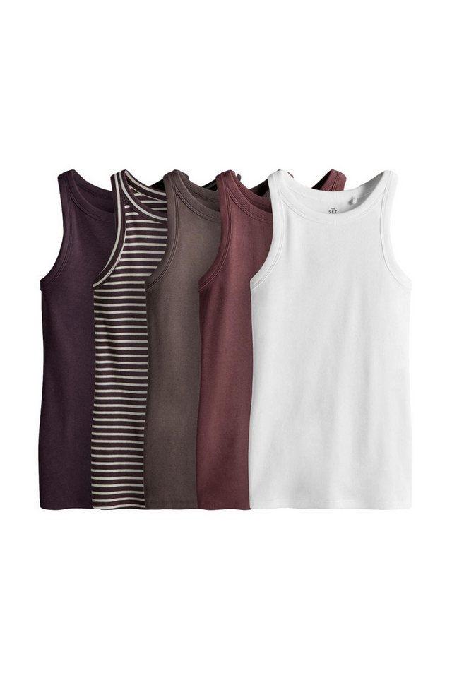 The Set Trägertop The Set Gerippte Racerback-Trägertops, 5er-Pack (5-tlg) von The Set