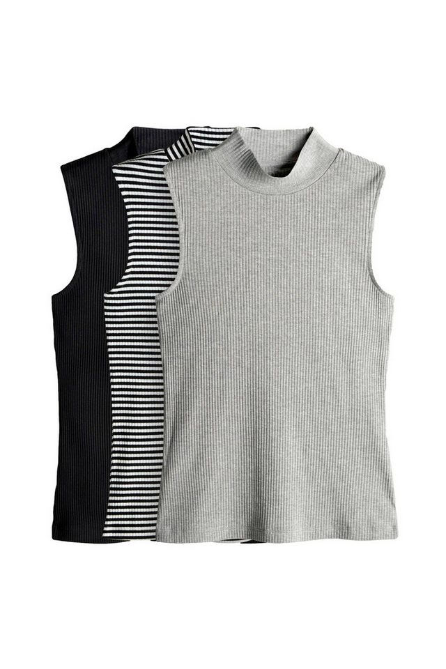 The Set Trägertop The Set Gerippte Rollkragentops, 3er-Pack (3-tlg) von The Set