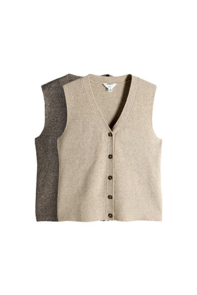 The Set Trägertop The Set Stricktop mit Wollanteil, 2er-Pack (2-tlg) von The Set