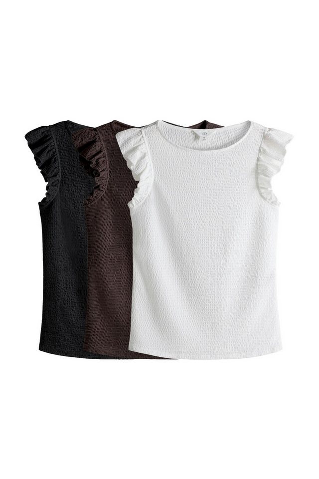 The Set Trägertop The Set T-Shirts mit Rüschen, 3er-Pack (3-tlg) von The Set