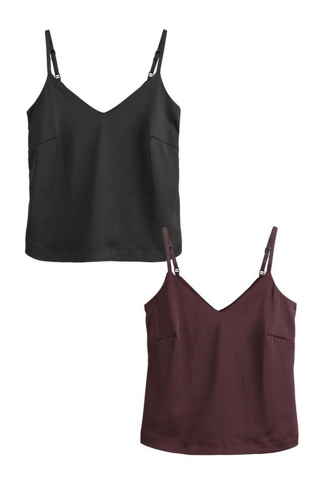 The Set Trägertop The Set Trägertop aus Satin, 2er-Pack (2-tlg) von The Set