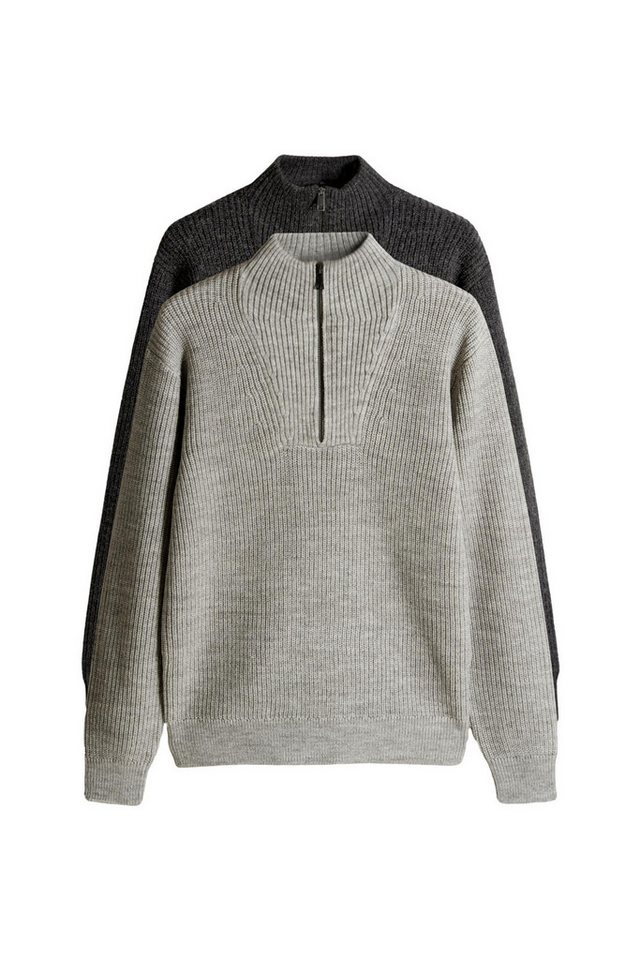 The Set Troyer The Set Pullover mit 1/4-RV, 2er-Pack (2-tlg) von The Set