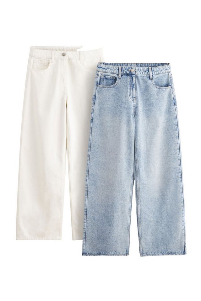 The Set Weite Jeans 2er-Pack The Set Denim-Jeans mit weitem Bein (2-tlg) von The Set