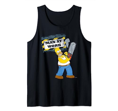 The Simpsons Homer Graphic Man Work Handyman Humor Caution Tank Top von The Simpsons