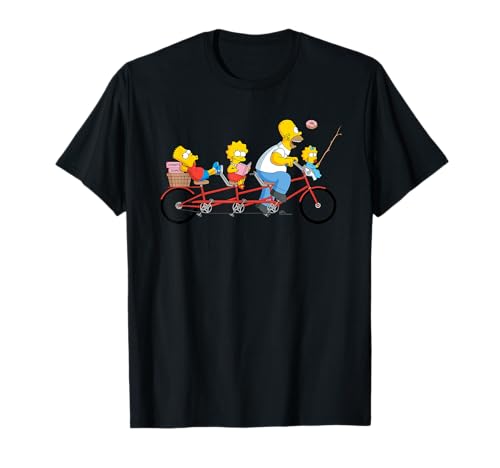 The Simpsons Father's Day Homer and Kids Bike Ride with Dad T-Shirt von The Simpsons