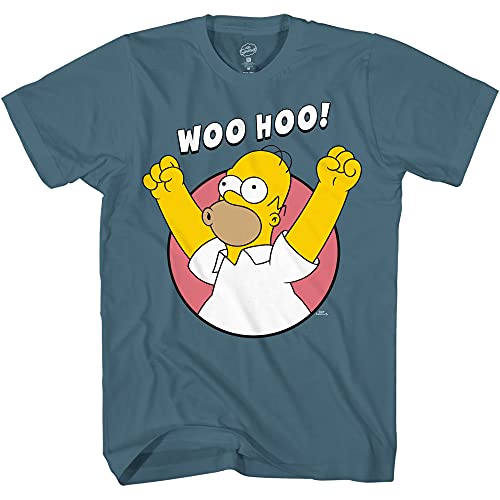 The Simpsons Homer Woo Hoo! Herren T-Shirt, schiefergrau, Groß von The Simpsons