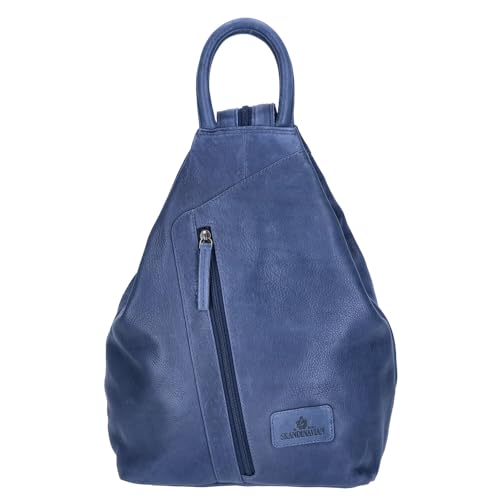 The Skandinavian Brand Damen Leder Rucksack Mixed Farbsortierung 60-blau von The Skandinavian Brand
