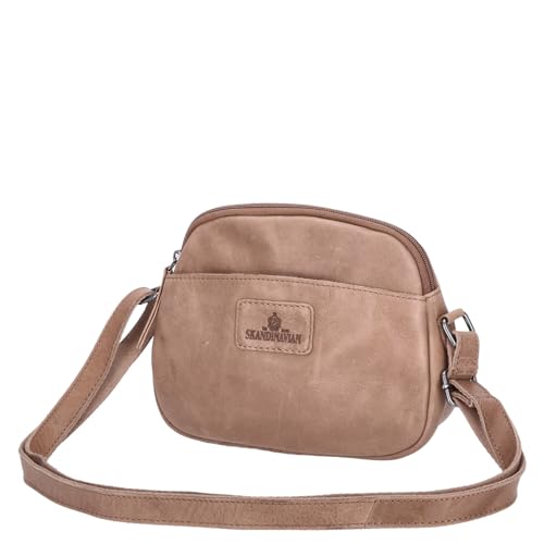 The Skandinavian Brand Damen Leder Umhängetasche Mixed Farbsortierung 26-beige von The Skandinavian Brand