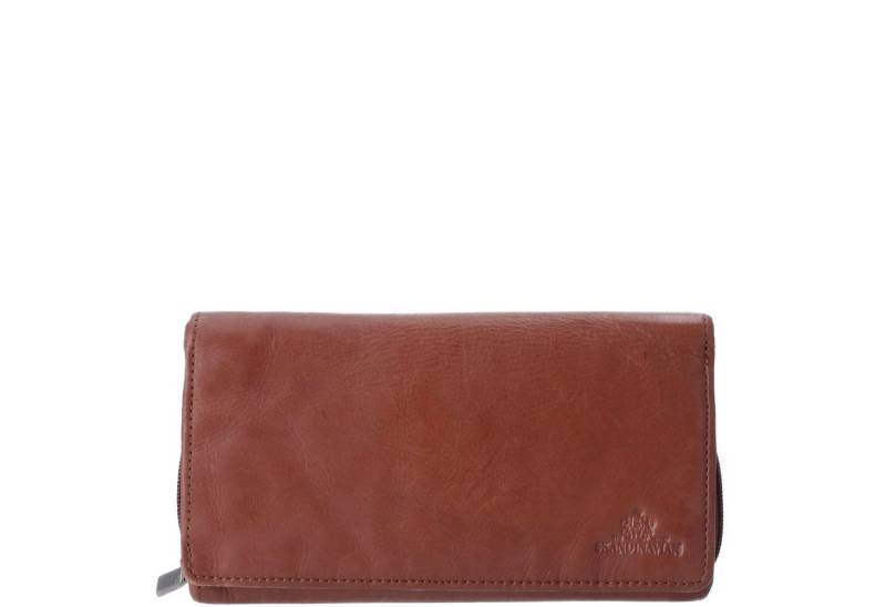 The Skandinavian Brand Geldbörse The Skandinavian Brand Damenbörse mit Druckknopf Quer Cognac von The Skandinavian Brand