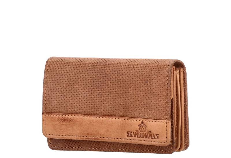 The Skandinavian Brand Geldbörse The Skandinavian Brand Damen Leder Geldbörse Quer Cognac von The Skandinavian Brand