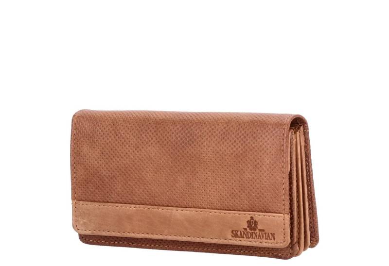 The Skandinavian Brand Geldbörse The Skandinavian Brand Damen Leder Geldbörse Quer Cognac von The Skandinavian Brand