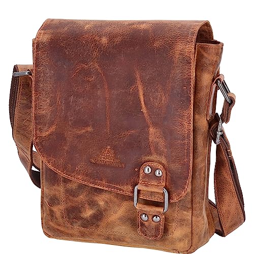 The Skandinavian Brand Leder Umhängetasche Hunter Cognac von The Skandinavian Brand