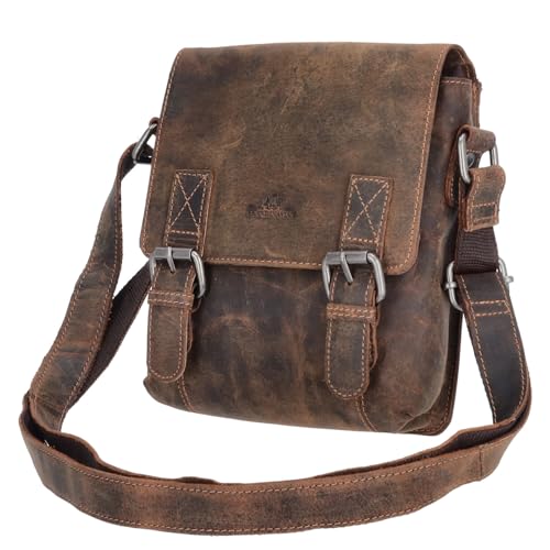 The Skandinavian Brand Leder Umhängetasche Hunter Farbsortierung braun-30 von The Skandinavian Brand