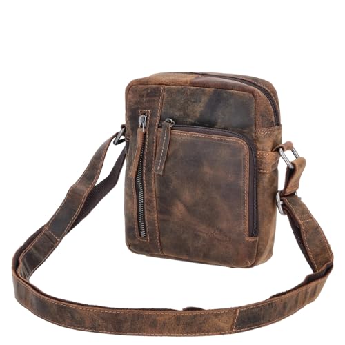 The Skandinavian Brand Leder Umhängetasche Hunter Farbsortierung braun-30 von The Skandinavian Brand