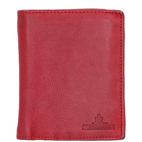 The Skandinavian Brand Mens Wallet Washed Laether rot von The Skandinavian Brand