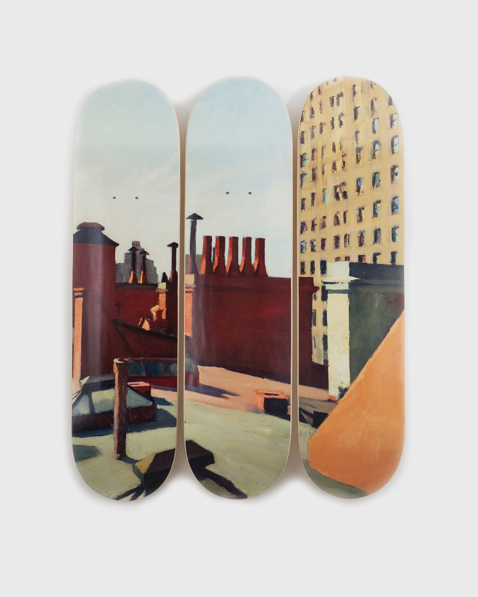 The Skateroom Edward Hopper City Roofs Deck men Home deco multi in Größe:ONE SIZE von The Skateroom