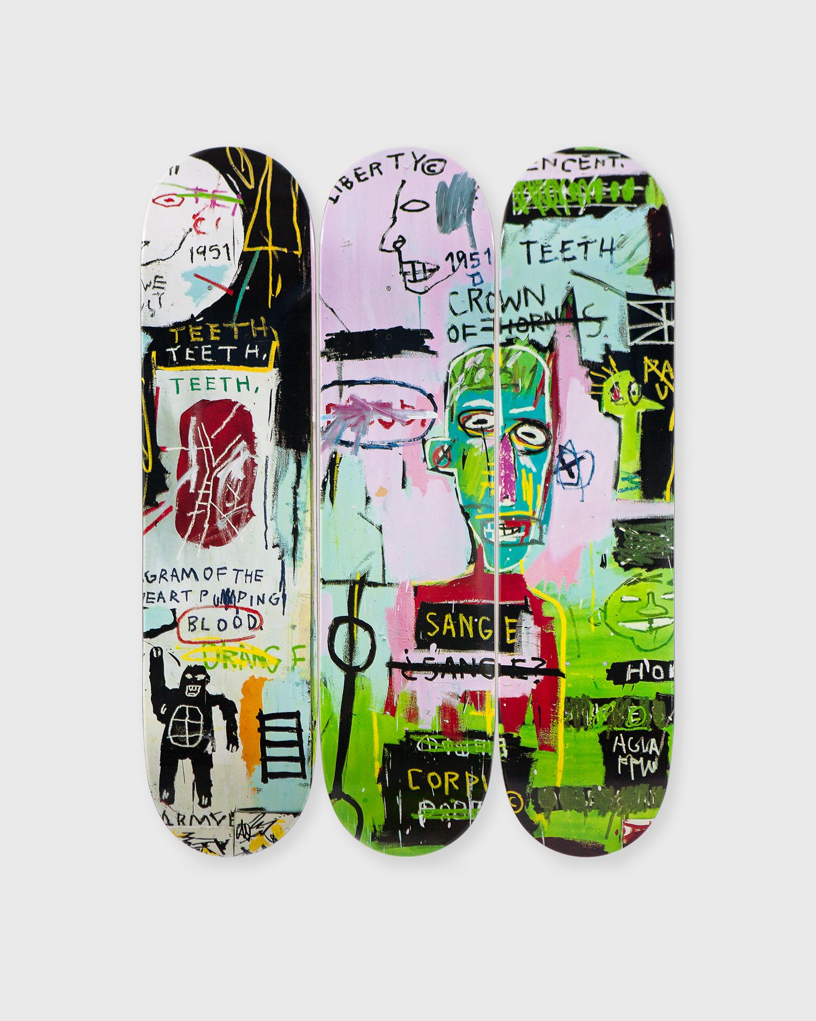 The Skateroom Jean-M. Basquiat In Italian DECKS 3-Pack men Home deco multi in Größe:ONE SIZE von The Skateroom