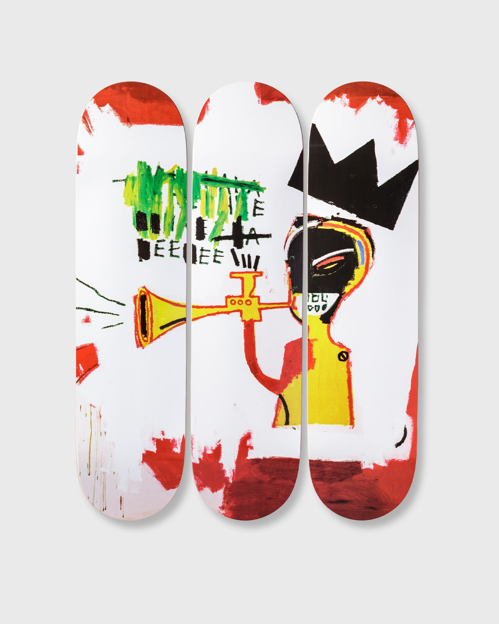 The Skateroom Jean-Michel Basquiat Trumpet Decks 3-Pack men Home deco multi in Größe:ONE SIZE von The Skateroom