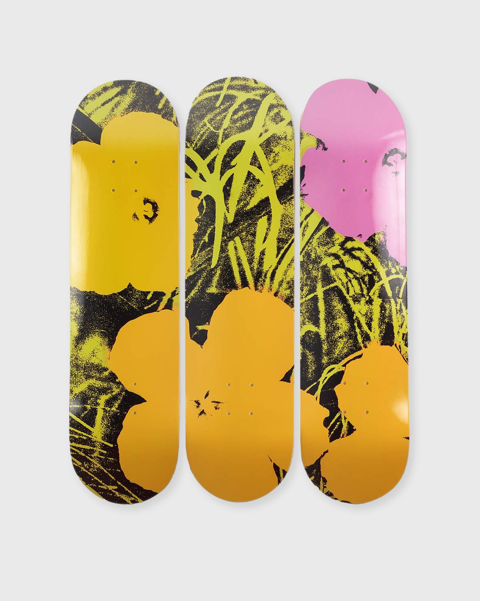 The Skateroom Limited Edition - Andy Warhol Flowers - Lime/Orange Deck men Home deco multi in Größe:ONE SIZE von The Skateroom