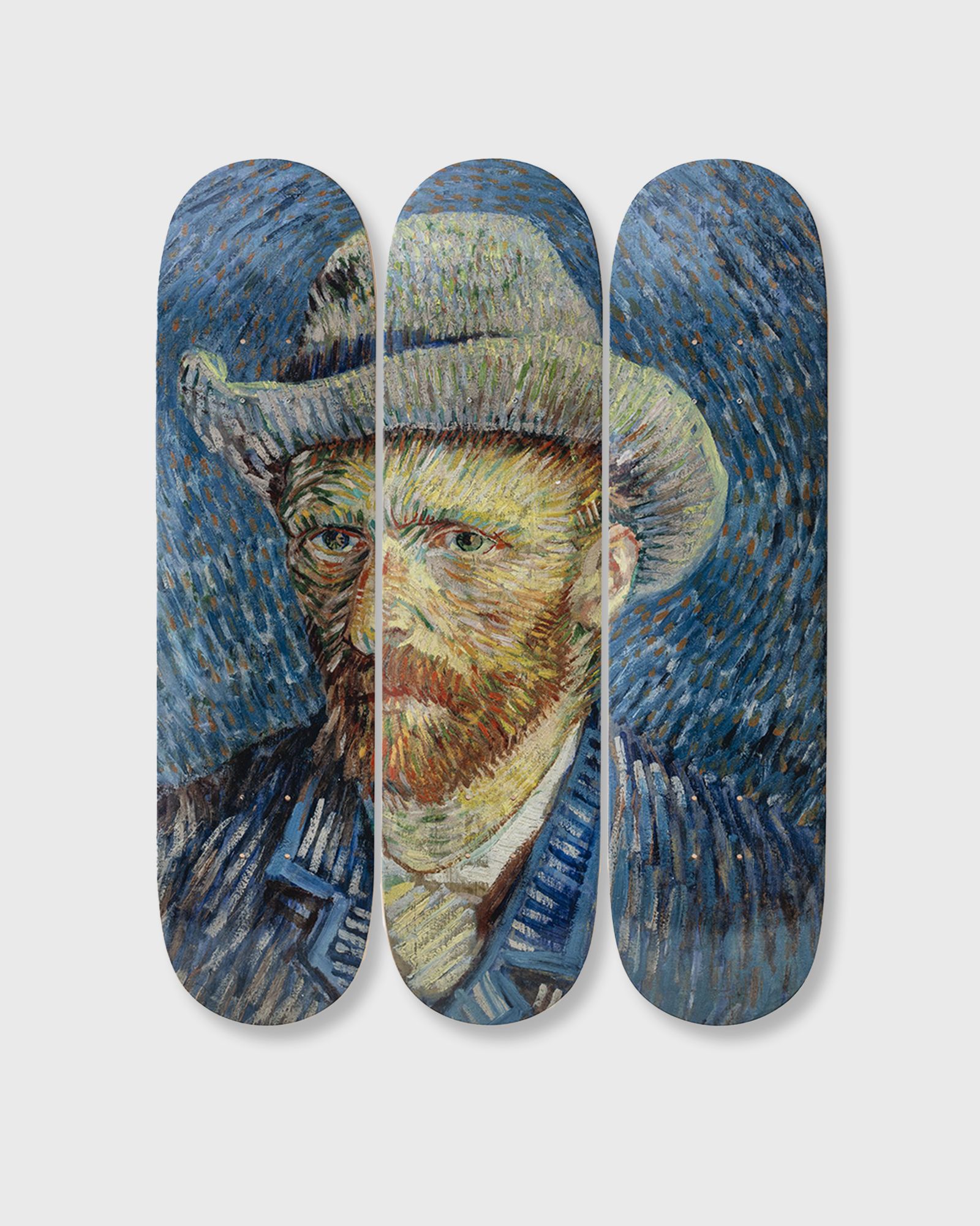 The Skateroom Vincent Van Gogh Self-Portrait with Grey Felt Hat Decks 3-Pack men Home deco multi in Größe:ONE SIZE von The Skateroom