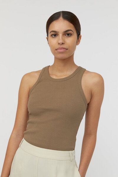 The Slow Label Geripptes Tank Top aus Bio- und recycelter Baumwolle / Wendbar von The Slow Label