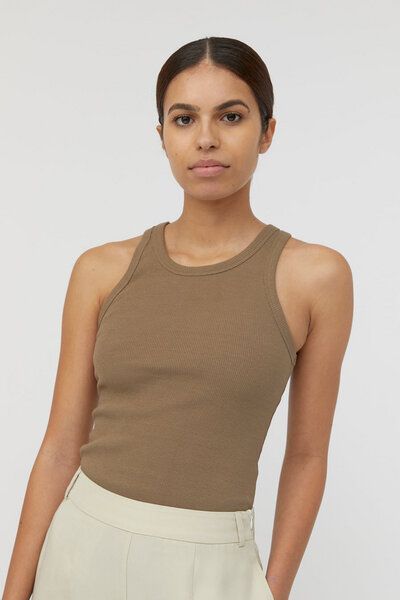 The Slow Label Geripptes Tank Top aus Bio- und recycelter Baumwolle / Wendbar von The Slow Label