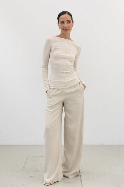 The Slow Label Hose mit weitem Bein aus TENCEL von The Slow Label