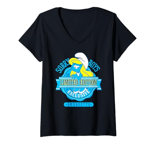 Damen The Smurfs Movie Schlumpfine Ich Bin exklusiv in limitierter Auflage T-Shirt mit V-Ausschnitt von The Smurfs