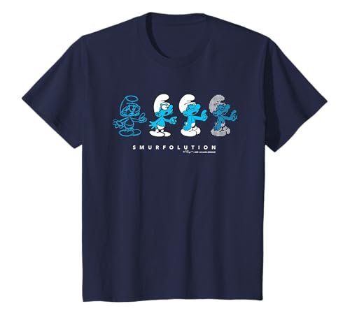 Evolution of Brainy Smurfolution Metaverse Schlümpfe Film Kinder T-Shirt von The Smurfs