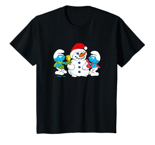 Kinder Die Schlümpfe - Schneemann Weihnachten T-Shirt von The Smurfs