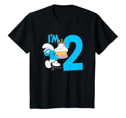 Kinder The Smurfs Schlumpfe Birthday I'm 2 T-Shirt von The Smurfs