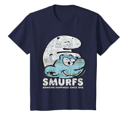 The Smurfs Movie Bringing Happiness Comicbuch Muster Kinder T-Shirt von The Smurfs