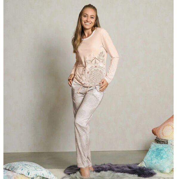 The Spirit of OM Damen Pyjama Schlafanzug langarm mint oder sahara SET oder einzeln von The Spirit of OM