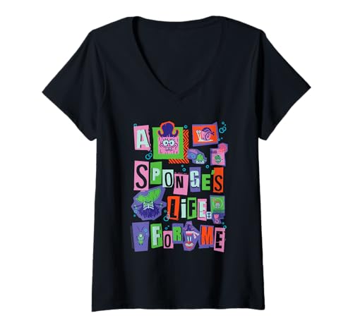 Damen The Spongebob Movie A Sponge's Life for Me Pirates Cartoon T-Shirt mit V-Ausschnitt Damen The Spongebob Movie A Sponge's Life for Me Pirates Cartoon T-Shirt mit V-Ausschnitt von The SpongeBob Movie: Search for SquarePants