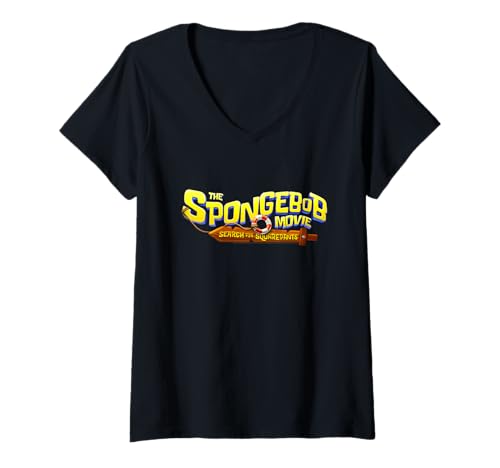 Damen The Spongebob Movie: Search for Squarepants Logo Cartoon T-Shirt mit V-Ausschnitt Damen The Spongebob Movie: Search for Squarepants Logo Cartoon T-Shirt mit V-Ausschnitt von The SpongeBob Movie: Search for SquarePants