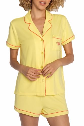 PJ Salvage Damen Pyjama-Set "The Summer I Turned Pretty Lounge Sleeve Button-Down" Hemd und Shorts, gelb, XL PJ Salvage Damen Pyjama-Set "The Summer I Turned Pretty Lounge Sleeve Button-Down" Hemd und Shorts, gelb, XL von The Summer I Turned Pretty