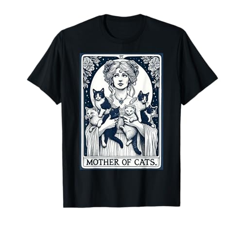Tarot-Katzenliebhaber Katzen Mama T-Shirt Tarot-Katzenliebhaber Katzen Mama T-Shirt von The Tarot Cute Cats
