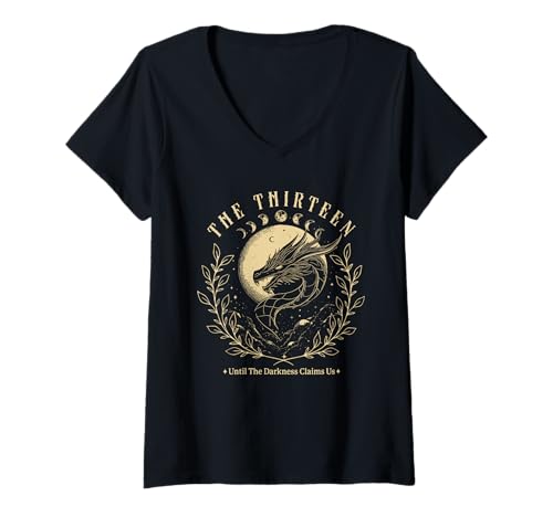 Damen Die Dreizehn von jetzt bis die Dunkelheit Uns heimsucht T-Shirt mit V-Ausschnitt von The Thirteen From Now Until The Darkness Claims Us