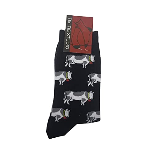 The Tie Studio Kuh Socken - Erwachsene, Männer - Unisex-Erwachsene - Socken - 1 Stück - Mehrfarbig - Cartoon - 6 - 11 von Erkic