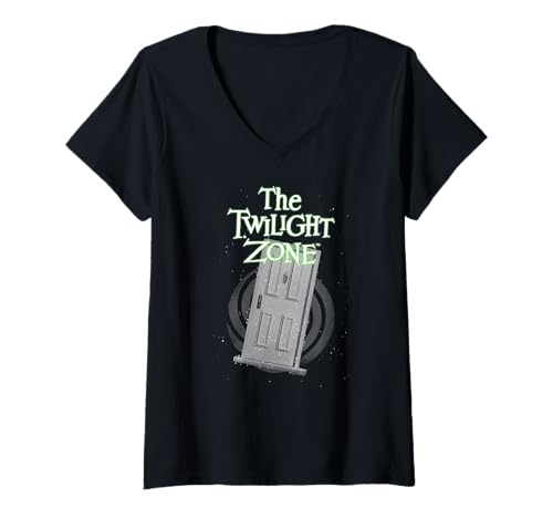 Damen The Twilight Zone Floating Door Retro TV Show T-Shirt mit V-Ausschnitt Damen The Twilight Zone Floating Door Retro TV Show T-Shirt mit V-Ausschnitt von The Twilight Zone