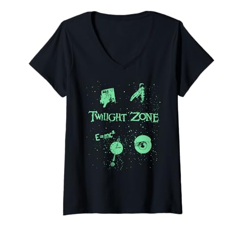 Damen The Twilight Zone Floating Intro Icons in Space TV Show T-Shirt mit V-Ausschnitt Damen The Twilight Zone Floating Intro Icons in Space TV Show T-Shirt mit V-Ausschnitt von The Twilight Zone