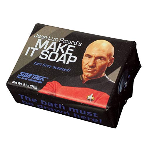 UPG - Make it soap | Star Trek Seife mit Earl Grey Aroma | Feste Handseife | 1 Stück Jean Luc Picard Seife | Duschseife Männer und Frauen | Geschenk für Star Trek Fans, zu Weihnachten, Geburtstag von The Unemployed Philosophers Guild