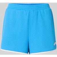 The Upside Regular Fit Shorts mit Logo-Print in Blau, Größe S The Upside Regular Fit Shorts mit Logo-Print in Blau, Größe S von The Upside