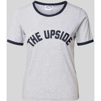 The Upside T-Shirt mit Label-Print in Hellgrau Melange, Größe M von The Upside