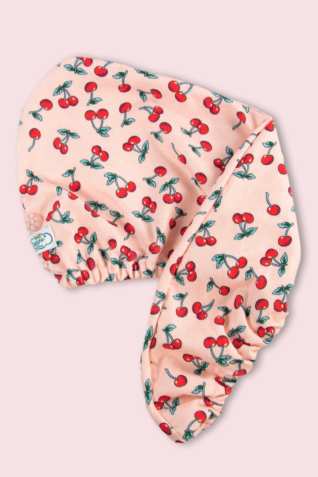 Cherry Print Haarturban in Pink von The Vintage Cosmetic Company